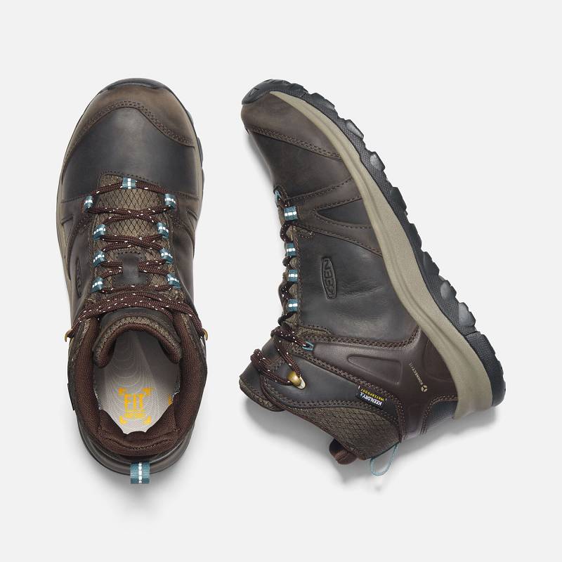 Keen Terradora II Leather Waterproof Wanderstiefel Damen DE-24893 Coffee Bean/North Atlantic - Keen